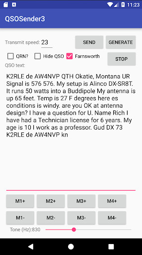 Run android online APK QSOSender3 from MyAndroid or emulate QSOSender3 using MyAndroid