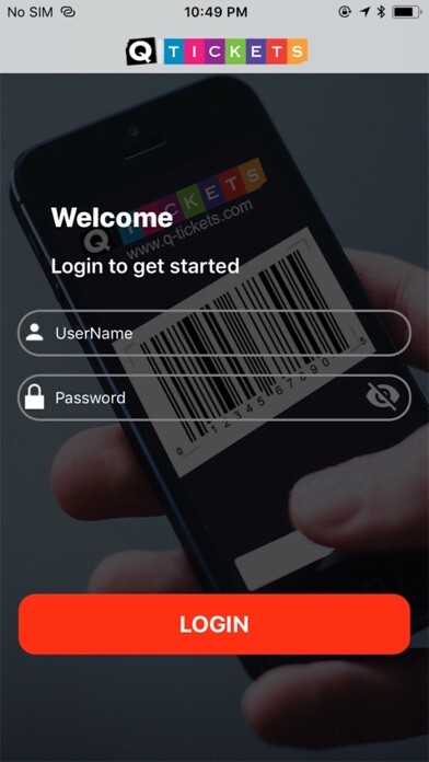 Emulate iPhone app QTicketsGeneralEventScan using MyAndroid