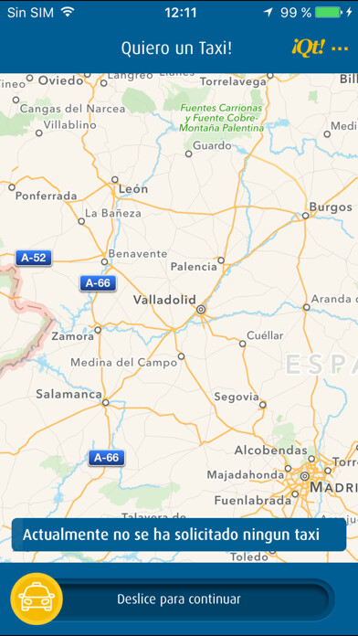 Emulate iPhone app QT Quiero un Taxi! using MyAndroid