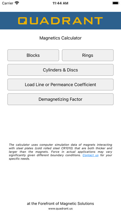 Emulate iPhone app Quadrant Magnetics Calculator using MyAndroid