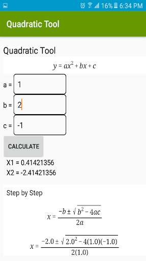 Run android online APK Quadratic Tool from MyAndroid or emulate Quadratic Tool using MyAndroid Run android online APK Quadratic Tool from MyAndroid or emulate Quadratic Tool using MyAndroid