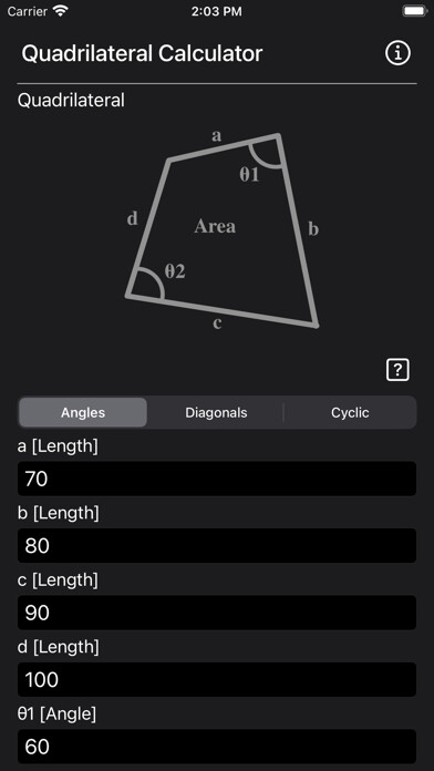 Emulate iPhone app Quadrilateral Calculator using MyAndroid Emulate iPhone app Quadrilateral Calculator using MyAndroid