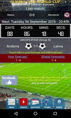 Emulate Android APK Qualify Russia 2018 Europa