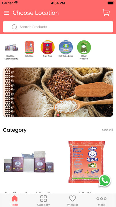 Emulate iPhone app Quality Foods - Rice Shop using MyAndroid