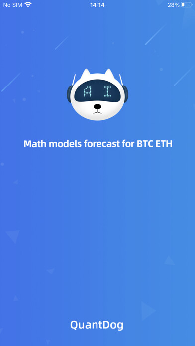 Emulate iPhone app QuantDog -Forecast for BTC ETH using MyAndroid