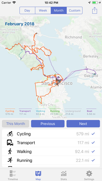 Emulate iPhone app Quantified Map using MyAndroid