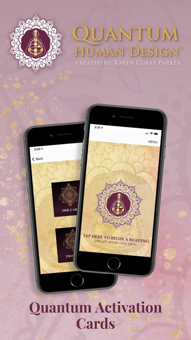 Emulate iPhone app Quantum Activation Card Deck using MyAndroid