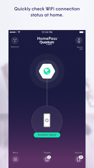 Emulate iPhone app Quantum Fiber 360 WiFi using MyAndroid