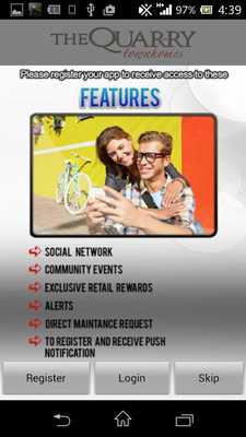 Emulate Android APK Quarry Townhomes Apartments