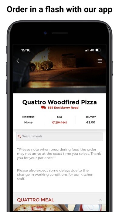 Emulate iPhone app Quattro Wood Fired Pizza App using MyAndroid Emulate iPhone app Quattro Wood Fired Pizza App using MyAndroid