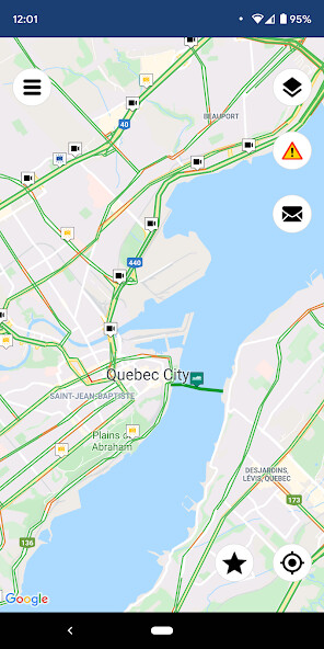 Emulate iPhone app Québec 511 using MyAndroid