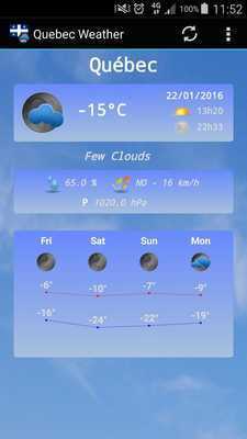 Emulate Android APK Quebec Weather Emulate Android APK Quebec Weather