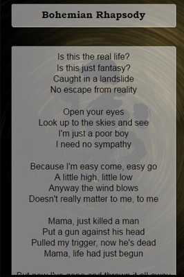 Emulate Android APK Queen Lyrics