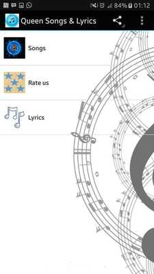Emulate Android APK Queen Songs  Lyrics