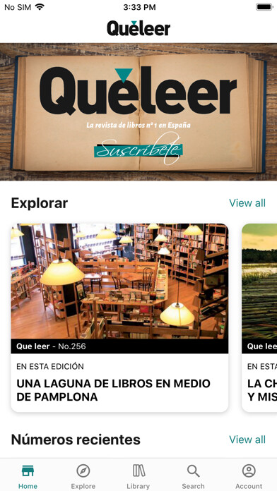 Emulate iPhone app Que leer using MyAndroid