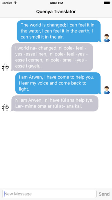 Emulate iPhone app Quenya Translator using MyAndroid Emulate iPhone app Quenya Translator using MyAndroid