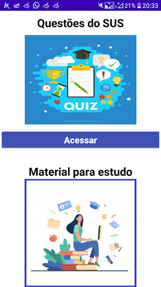 Run android online APK Questões do SUS from MyAndroid or emulate Questões do SUS using MyAndroid