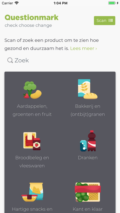 Emulate iPhone app Questionmark - shop duurzaam using MyAndroid Emulate iPhone app Questionmark - shop duurzaam using MyAndroid