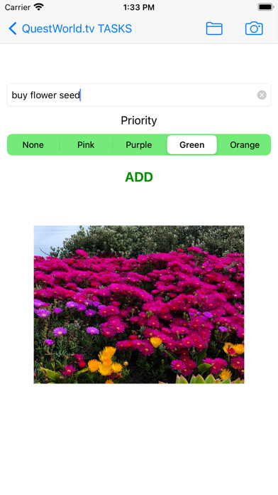 Emulate iPhone app QuestWorld.tv Tasks using MyAndroid