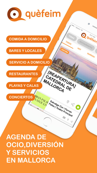 Emulate iPhone app Quèfeim Mallorca using MyAndroid