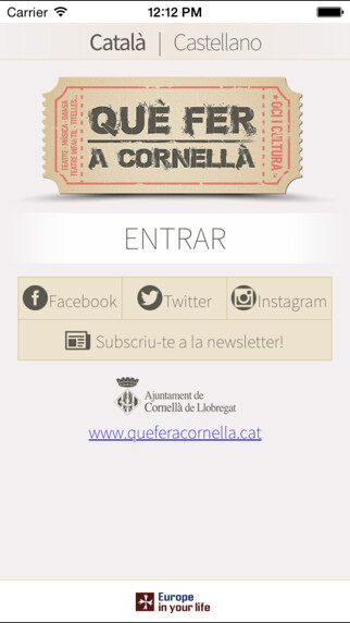 Emulate iPhone app Què Fer a Cornellà using MyAndroid Emulate iPhone app Què Fer a Cornellà using MyAndroid