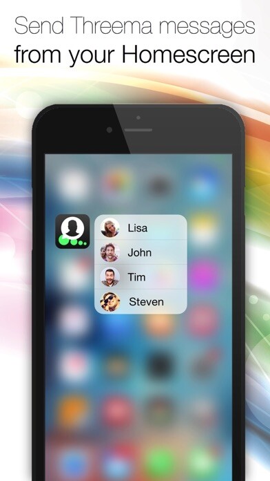 Emulate iPhone app Quick Actions for Threema - A shortcut to Threema right from your Homescreen! using MyAndroid