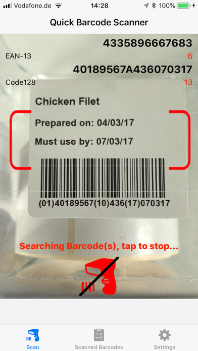 Emulate iPhone app Quick Barcode Scanner using MyAndroid Emulate iPhone app Quick Barcode Scanner using MyAndroid