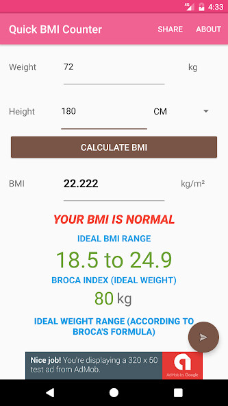 Run android online APK Quick BMI Counter from MyAndroid or emulate Quick BMI Counter using MyAndroid Run android online APK Quick BMI Counter from MyAndroid or emulate Quick BMI Counter using MyAndroid