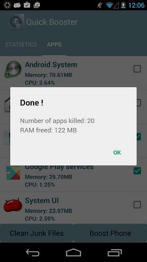 Run android online APK Quick Booster from MyAndroid or emulate Quick Booster using MyAndroid