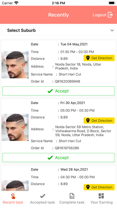 Emulate iPhone app Quick Butler Vendor using MyAndroid