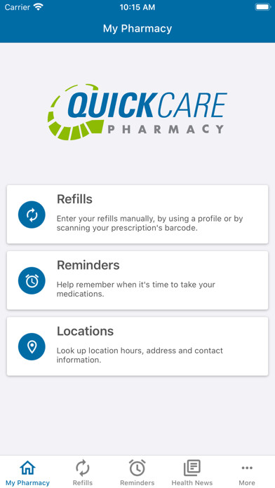 Emulate iPhone app QuickCare Pharmacy & Wellness using MyAndroid