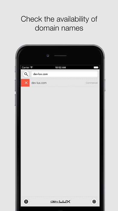 Emulate iPhone app Quick Domain Check LITE using MyAndroid