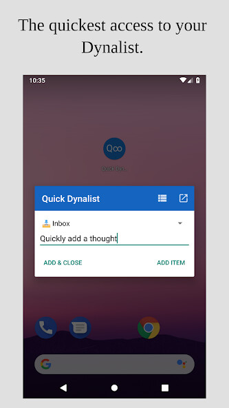 Run android online APK Quick Dynalist from MyAndroid or emulate Quick Dynalist using MyAndroid