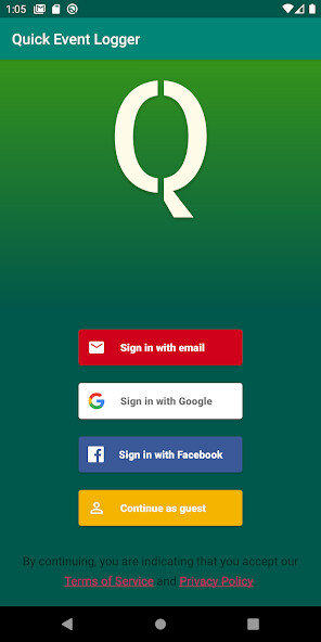 Run android online APK Quick Event Logger: Log anything you like from MyAndroid or emulate Quick Event Logger: Log anything you like using MyAndroid