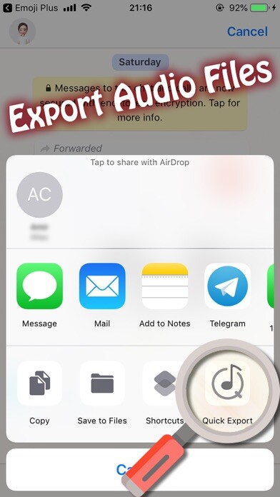 Emulate iPhone app Quick Export: Save Audio Files using MyAndroid Emulate iPhone app Quick Export: Save Audio Files using MyAndroid