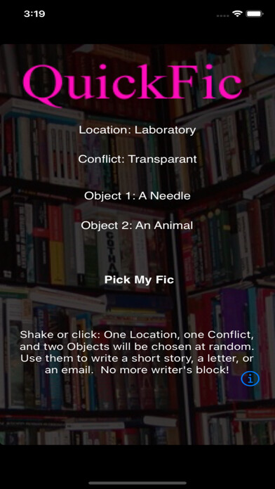 Emulate iPhone app QuickFic using MyAndroid
