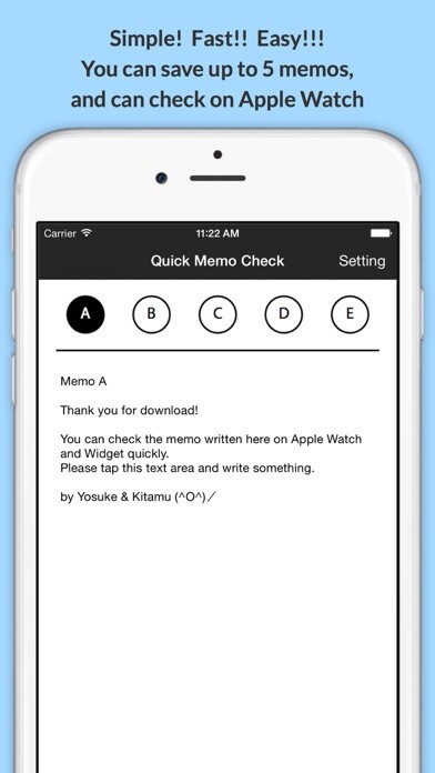 Emulate iPhone app Quick Memo Check - check memos quickly on Watch and Widget using MyAndroid Emulate iPhone app Quick Memo Check - check memos quickly on Watch and Widget using MyAndroid
