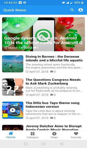 Run android online APK Quick News- News, Article and Education. from MyAndroid or emulate Quick News- News, Article and Education. using MyAndroid
