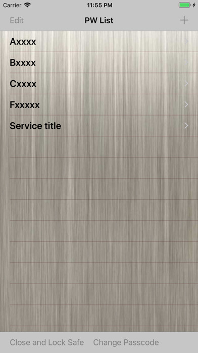 Emulate iPhone app Quick Password Safe using MyAndroid