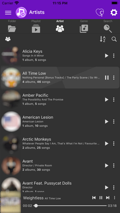 Emulate iPhone app Quick Player - Music & Video using MyAndroid