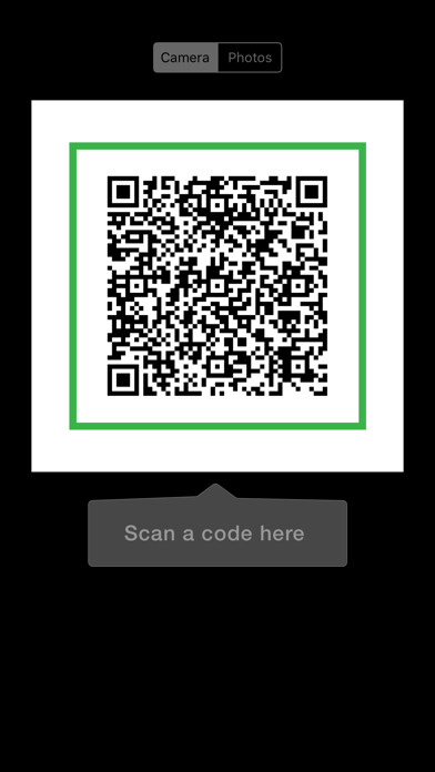 Emulate iPhone app Quick QR Scan & Generator using MyAndroid
