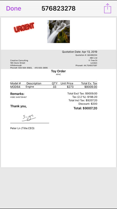 Emulate iPhone app QuickQuotation using MyAndroid