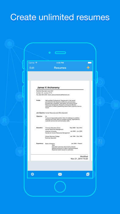 Emulate iPhone app Quick Resume Pro using MyAndroid Emulate iPhone app Quick Resume Pro using MyAndroid