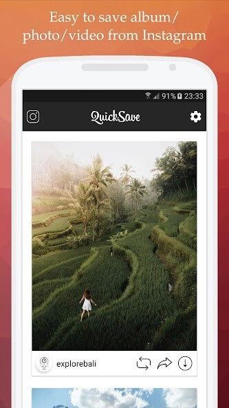 Run android online APK QuickSave for Instagram from MyAndroid or emulate QuickSave for Instagram using MyAndroid