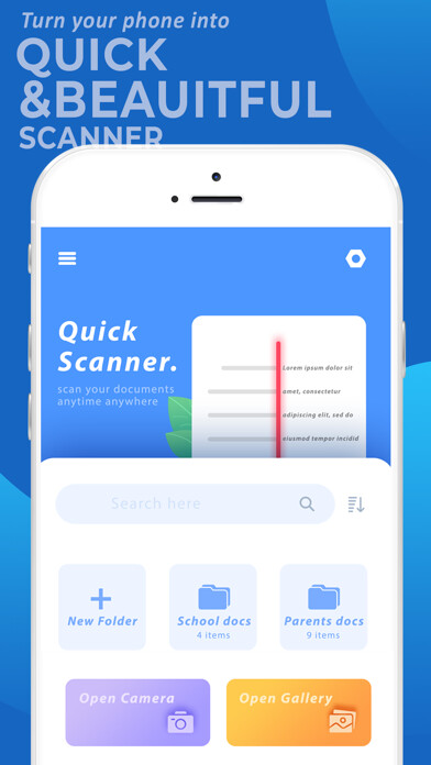 Emulate iPhone app Quick Scanner - Scan Documents using MyAndroid