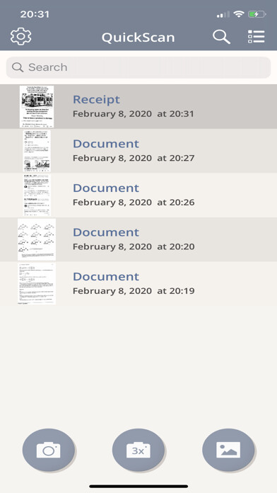 Emulate iPhone app Quick Scan - PDF Docs Creator using MyAndroid