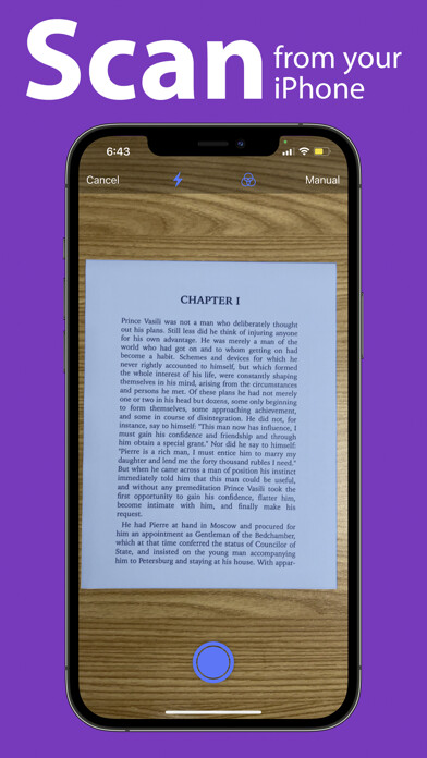 Emulate iPhone app Quick Scan : PDF Scanner App using MyAndroid