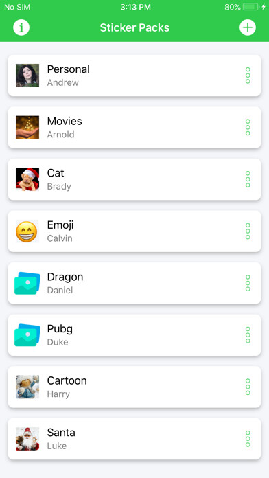 Emulate iPhone app Quick Sticker Maker using MyAndroid