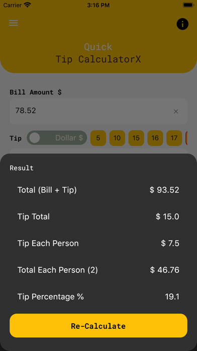 Emulate iPhone app Quick Tip CalculatorX using MyAndroid Emulate iPhone app Quick Tip CalculatorX using MyAndroid