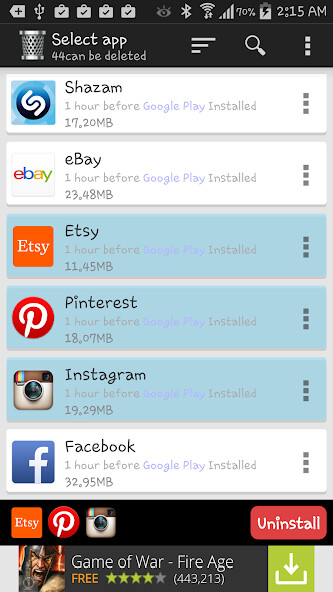 Emulate Android APK Quick uninstaller Emulate Android APK Quick uninstaller